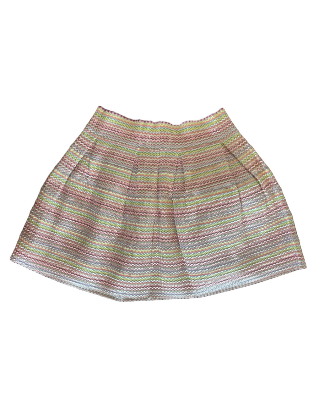 F&P Paris Multicolor Chevron Knit Mini Skirt Size Medium